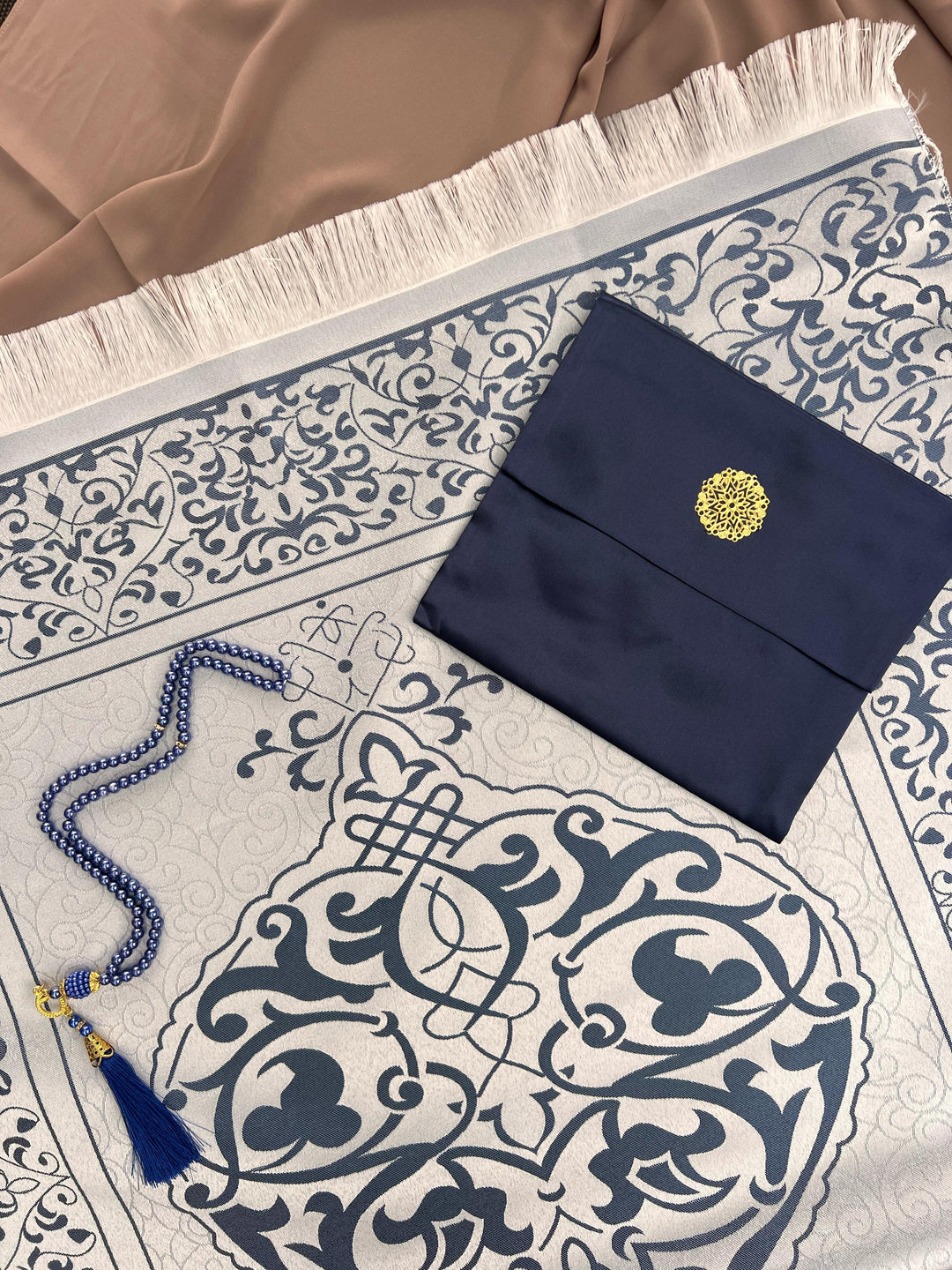 Royal Blue Prayer Set with Pouch & Tasbih