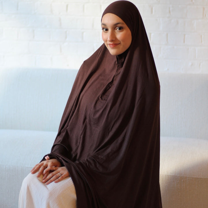 Deep Oak - Prayer Hijab (Pull-On)