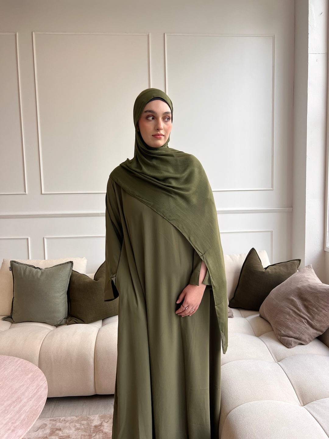 Essential Abaya 2pc set - Olive