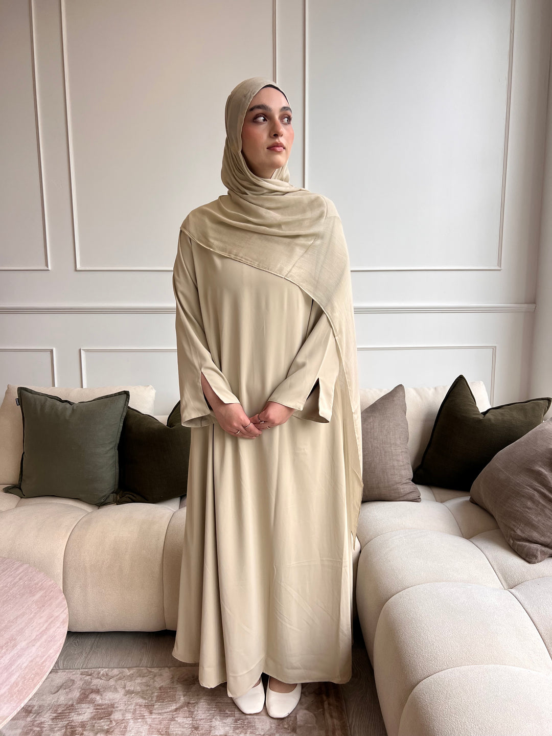 Essential Abaya 2pc set - Beige