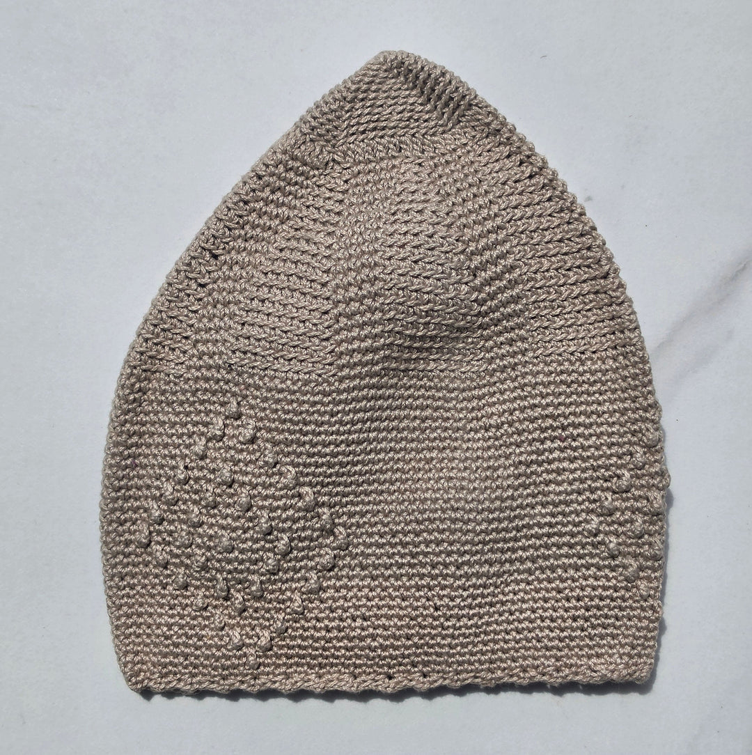 Men’s Premium Knitted Prayer Hat/Kufi - Beige