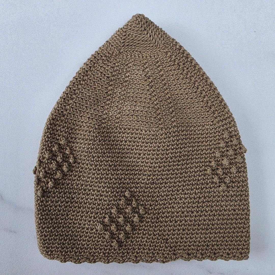 Men’s Premium Knitted Prayer Hat/Kufi - Khaki