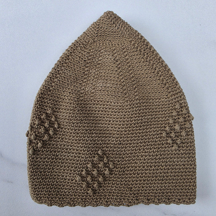Men’s Premium Knitted Prayer Hat/Kufi - Khaki