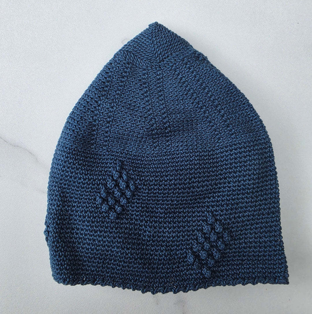 Men’s Premium Knitted Prayer Hat/Kufi - Cerulean Blue
