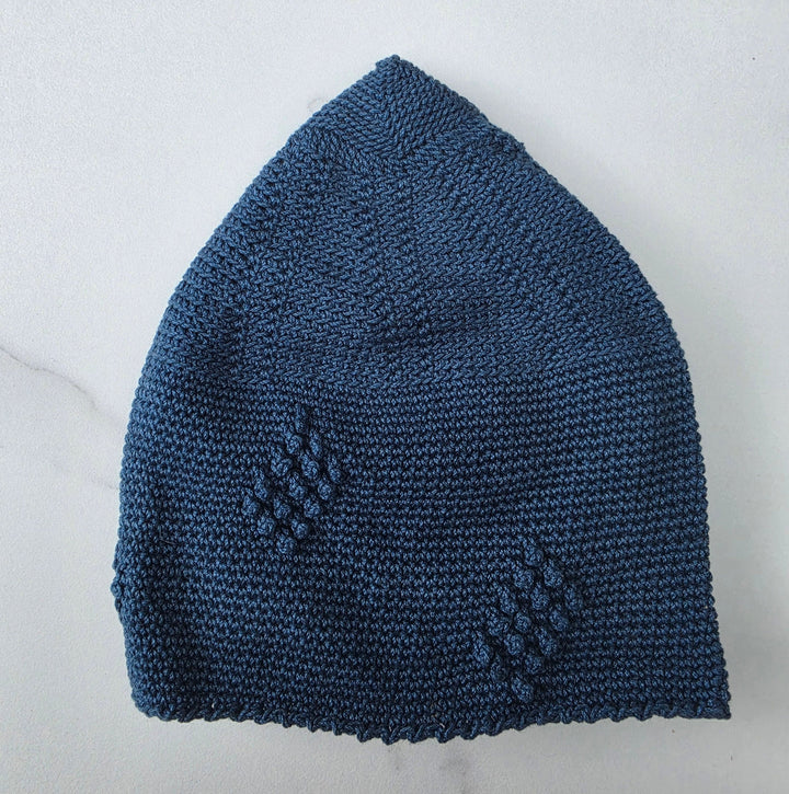 Men’s Premium Knitted Prayer Hat/Kufi - Cerulean Blue