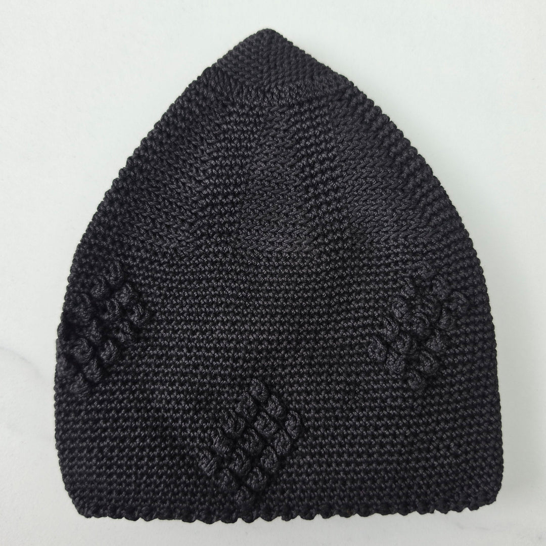 Men’s Premium Knitted Prayer Hat/Kufi - Black