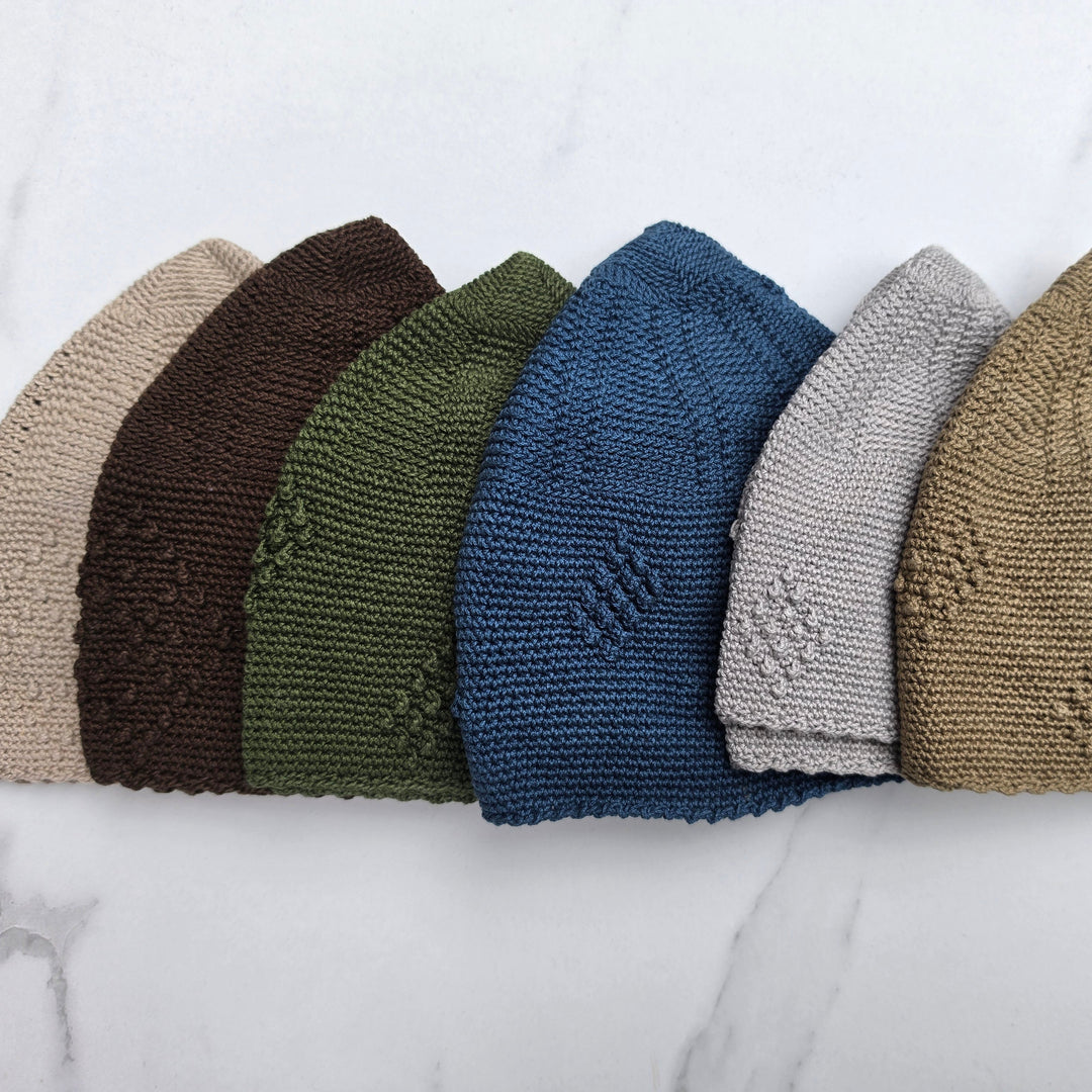 Men’s Premium Knitted Prayer Hat/Kufi - White