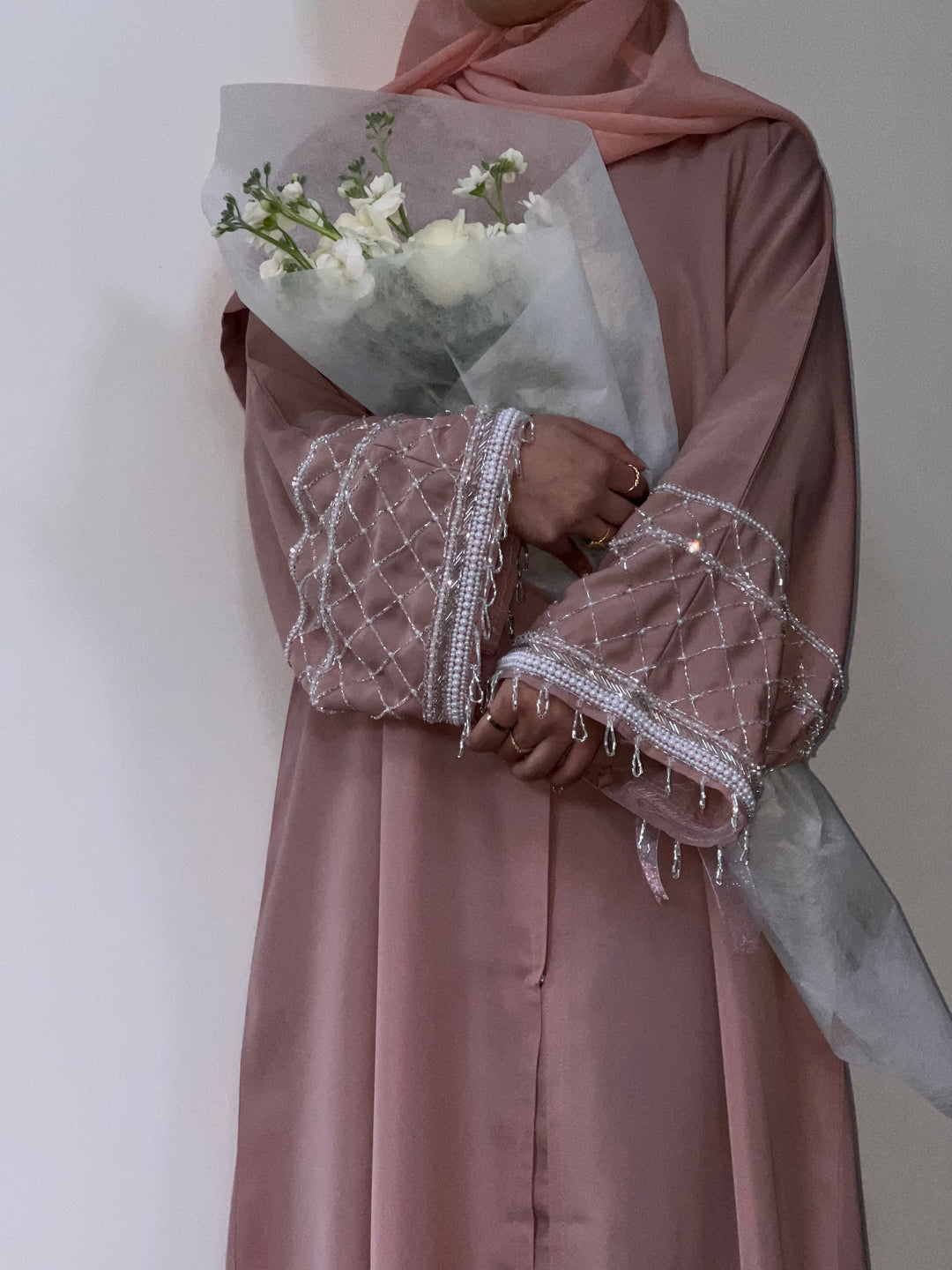 Khawla Luxury Abaya - Pink