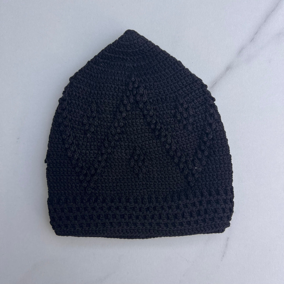 Men’s Premium Knitted Prayer Hat/Kufi - Black