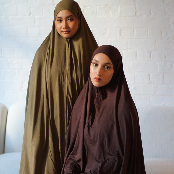 Deep Oak - Prayer Hijab (Pull-On)