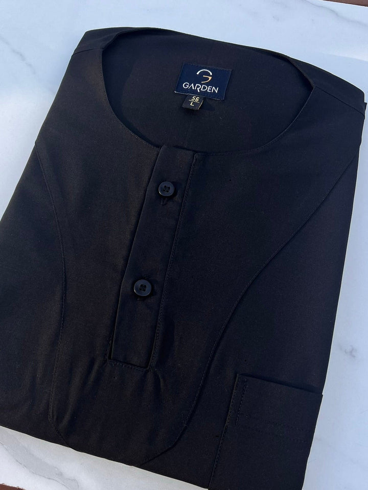 Black Short Sleeve Thobe
