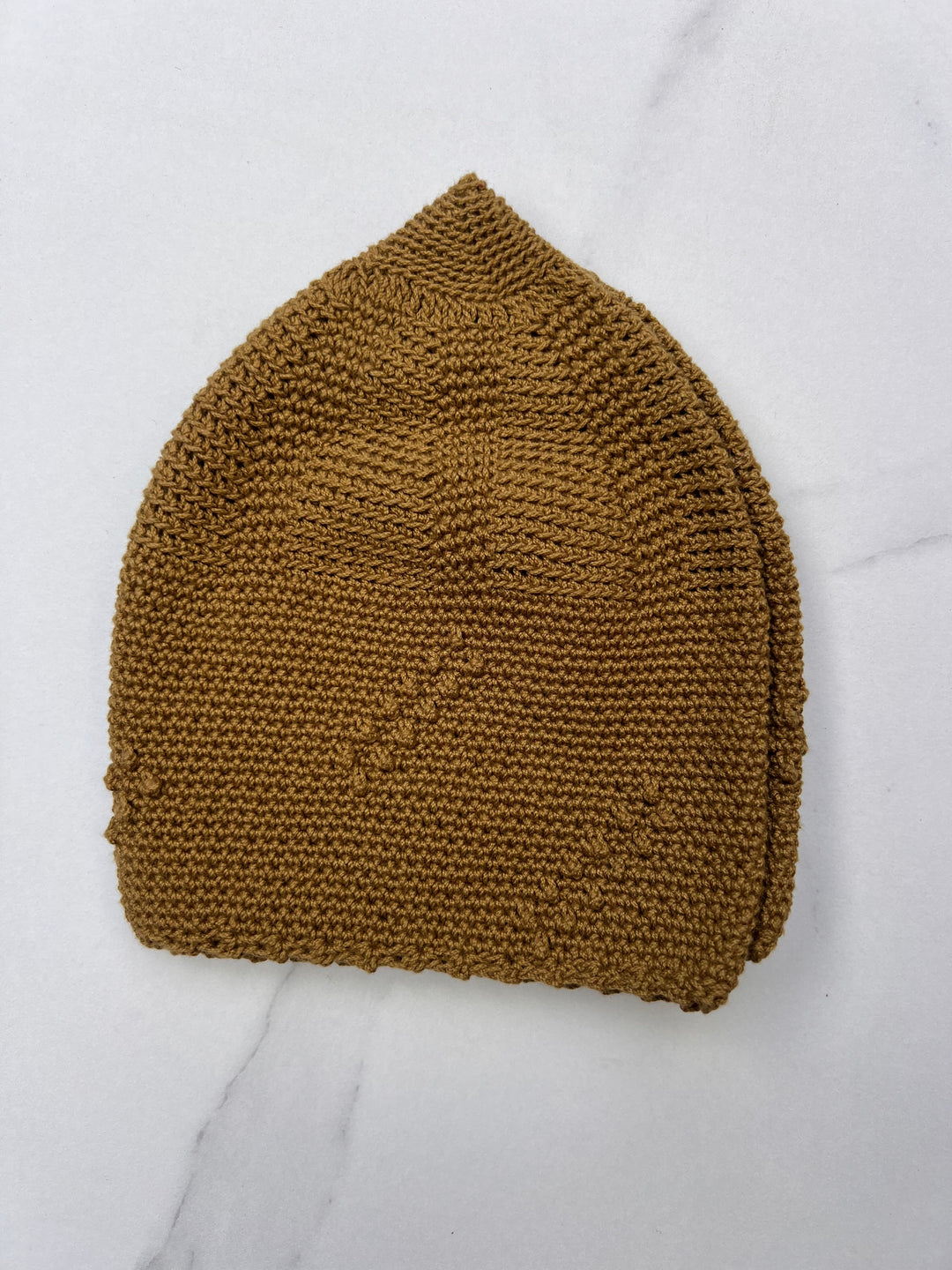 Men’s Premium Knitted Prayer Hat/Kufi - Dark Gold