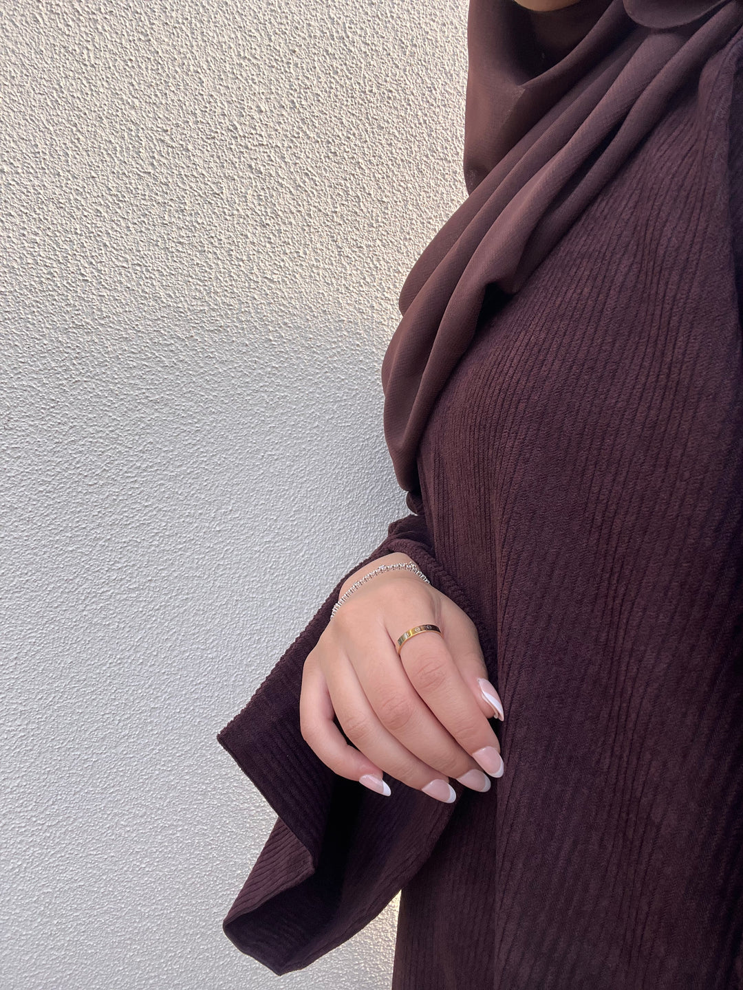 Corduroy Abaya - Chocolate