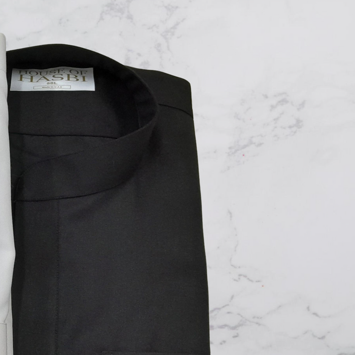 Obsidian Black Deluxe Collared Thobe