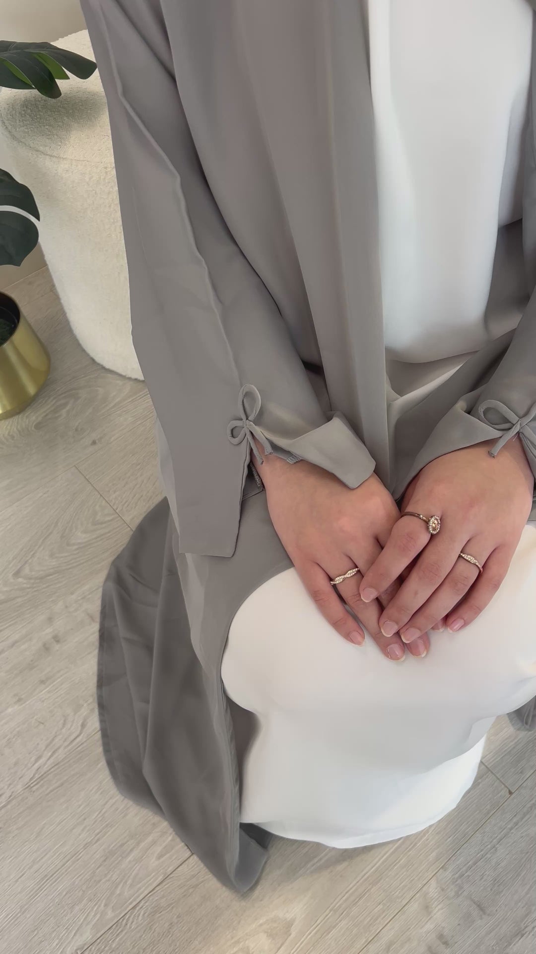 Bow Abaya 2pc set - Sage