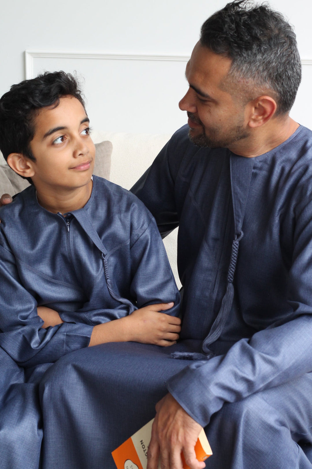 Kids Cerulean Blue Premium Emirati Thobe